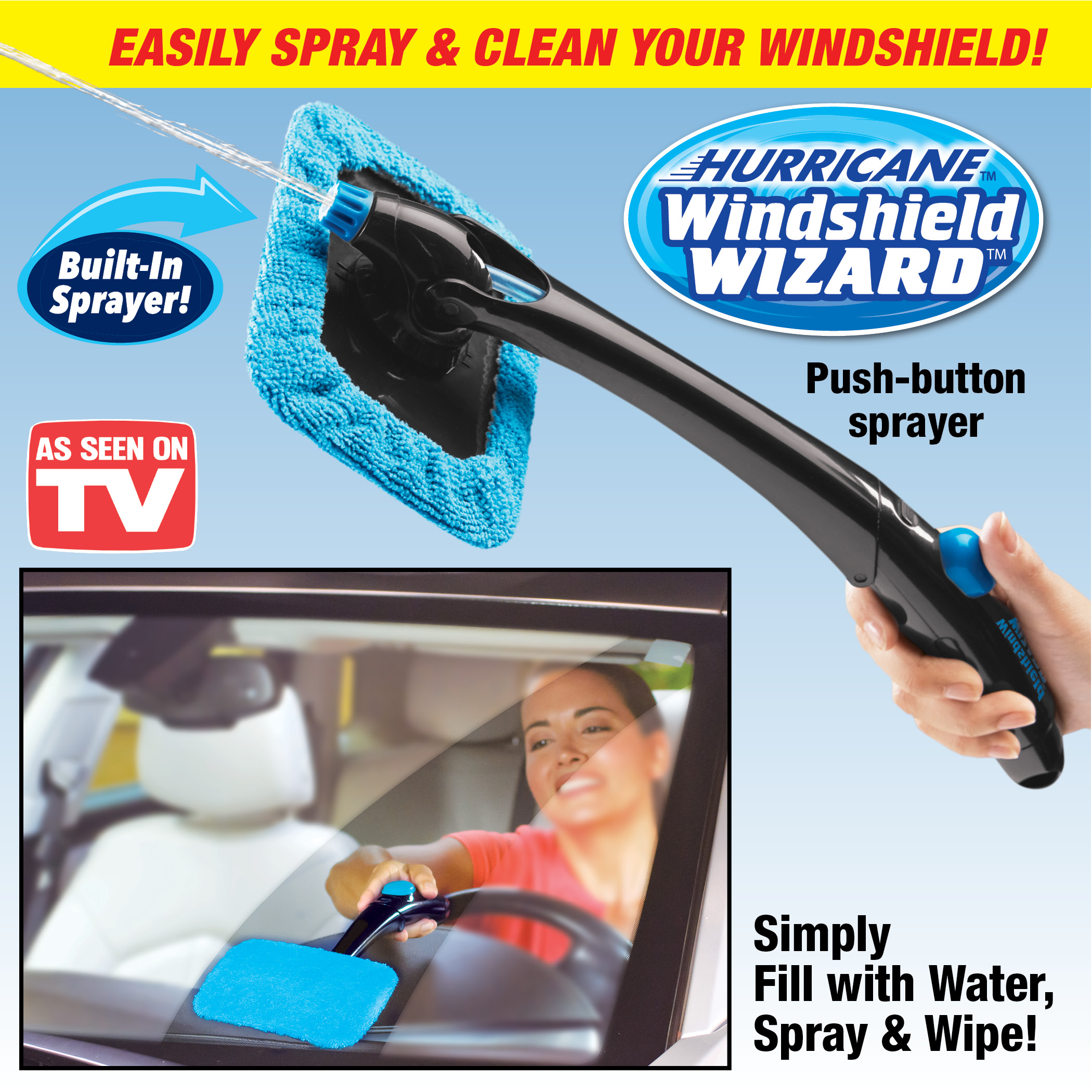 Magic Windshield Wonder Glass Window Cleaner with Spray Bottle